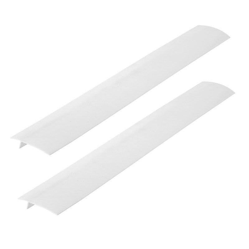 XZSUN 2 Pcs Silicone Stove Counter Gap Cover Oven Guard Seal Slit Strip Kitchen (White  25 Inch) - Image 1